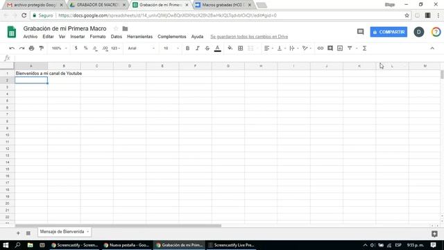 [GOOGLE SHEETS] GRABAR MACROS EN HOJAS DE CÁLCULO DE GOOGLE смотреть онлайн
