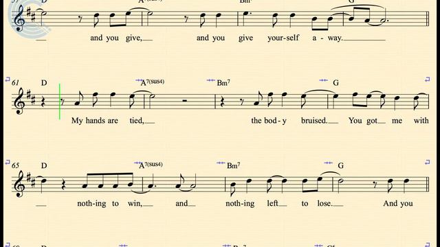 Flugelhorn - With or Without You - U2 - Sheet Music, Chords, & Vocals смотреть онлайн