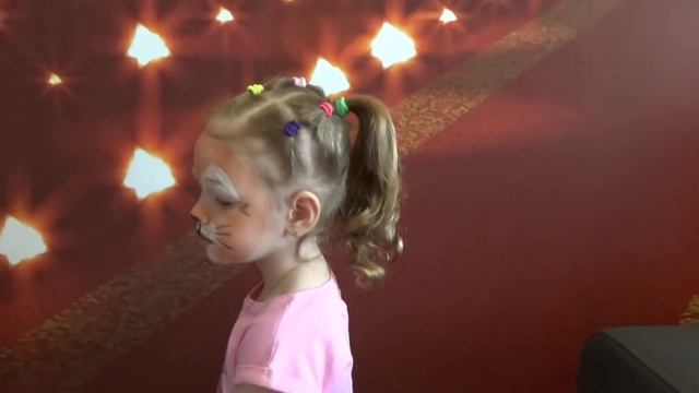 Делаем аквагрим тигренка. Tiger face painting. смотреть онлайн