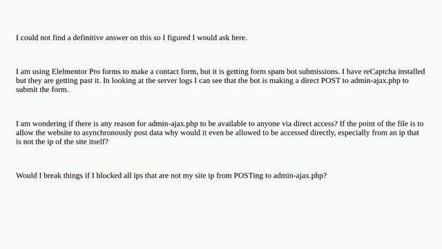 Wordpress: Blocking admin-ajax.php from outside domain смотреть онлайн