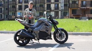 Электромотоцикл Kawasaki Z1000 (Китайская версия) Самый Мощный МоторКолесо