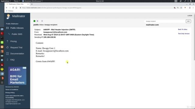 61 SMTP Mail Header Injection смотреть онлайн