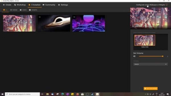 ScreenPlay Sfondi Desktop animati in 4K