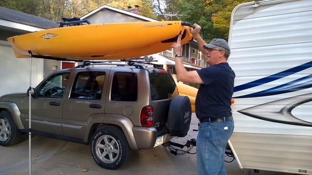 Hobie Pro Angler Kayak Roof Rack with a Rhino Side Loader смотреть онлайн