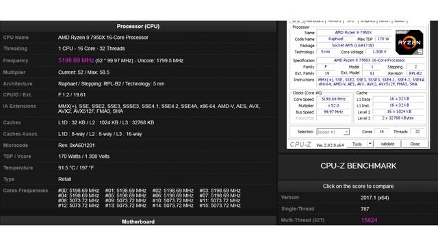 Now we have a valid AMD Ryzen 9 7950X result in CPU Z смотреть онлайн
