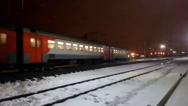 Электропоезд ЭД4М станция Нара 2.03.2016 смотреть онлайн