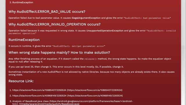 UnsupportedOperationException AudioEffect: invalid parameter operation смотреть онлайн