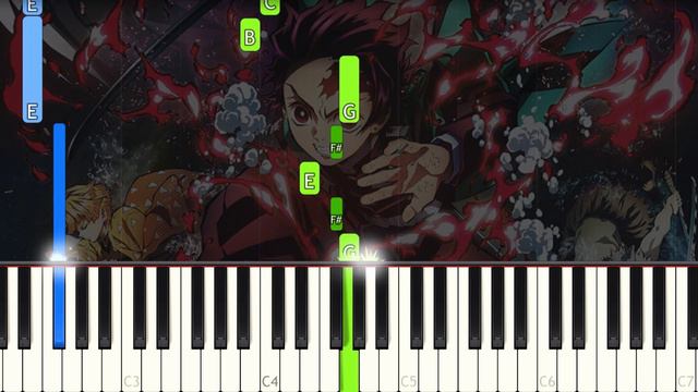 Demon Slayer: The Movie Mugen Train OST - Enmu Dying - EASY Piano tutorial смотреть онлайн