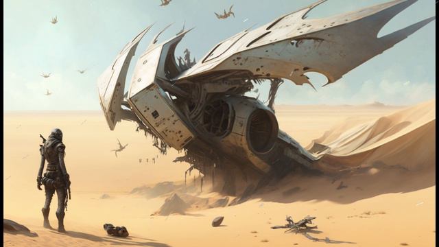 Wreckage - Crashed Dune Ornithopter Decaying In Sand | Ambient Atmospheric Music смотреть онлайн