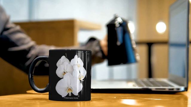 White Phalaenopsis Black Mug смотреть онлайн