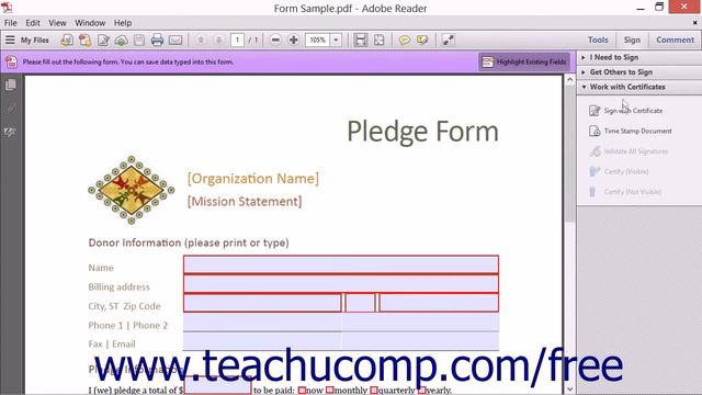 Digitally Signing a PDF - Adobe Acrobat XI Training Tutorial Course смотреть онлайн