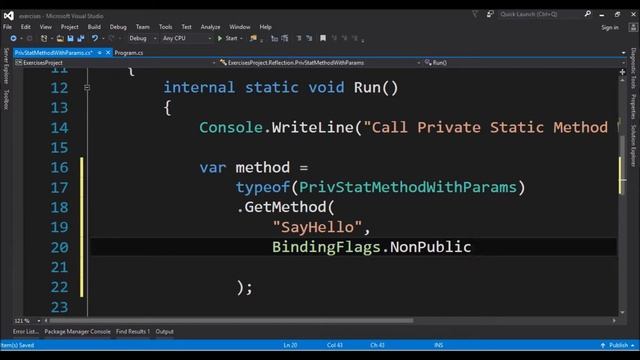 call private static method with params using reflection in c# смотреть онлайн