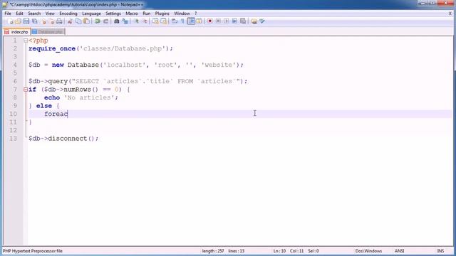 052 MySQL Database Example Part 3 | PHP Object Oriented Programming Projects смотреть онлайн