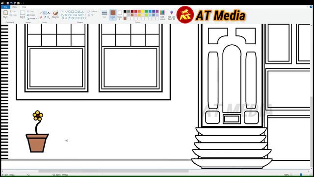 How to draw Home | House on computer using MS Paint Easy - Part 19 смотреть онлайн