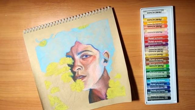 Пробую рисовать масляной пастелью от Pentel Arts