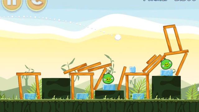 Angry Birds Level 2-17 - 3 Stars Theme 1 - Poached Eggs смотреть онлайн