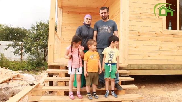 Брусовой дом 6х8 с террасой ||| СК Дачник смотреть онлайн