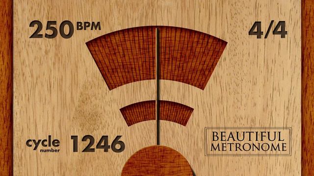 250 BPM 4/4 Wood Metronome HD смотреть онлайн