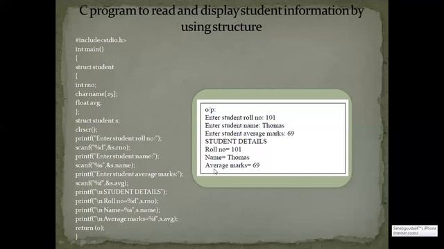 10.STRUCTURES- C PROGRAMMING BY PROF:SAHEBGOUDA R PATIL (MODULE-V) смотреть онлайн