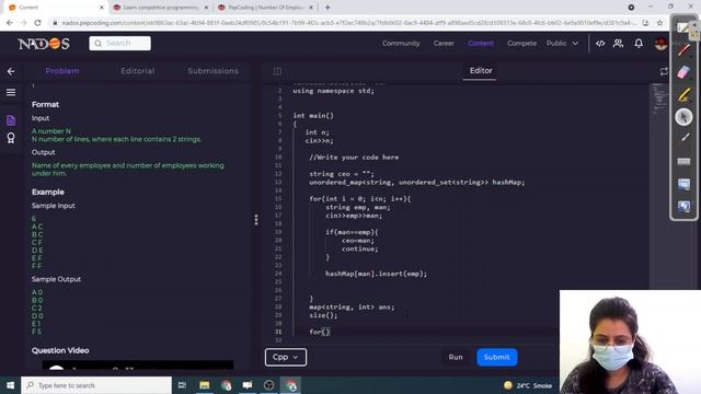 Number Of Employees Under Every Manager Module HashMap & Heap In English CPP Video 1 смотреть онлайн