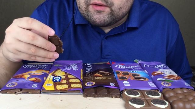 ASMR MILKA CHOCOLATE PARTY (Relaxing Eating Sounds) Mukbang *NO TALKING* смотреть онлайн