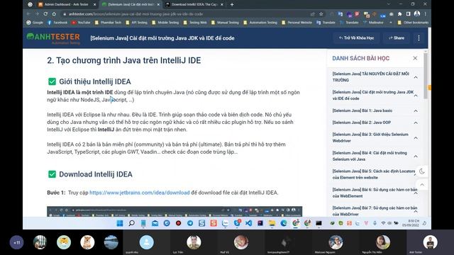*Selenium Java (2023) - Setup môi trường Java JDK và IDE -ThienLong.Dan86 смотреть онлайн