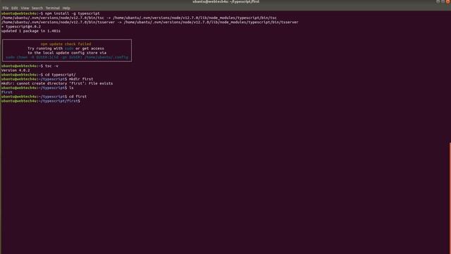 TypeScript 2020 2: Installation and First Program смотреть онлайн