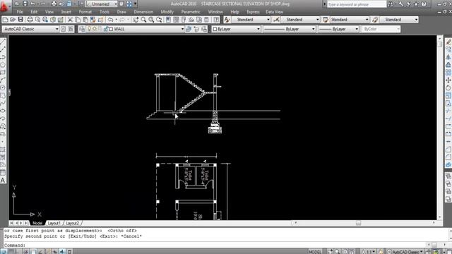 6.Market Complex - Shop Drawing - Sectional Elevation of Staircase in AutoCAD | Building #3 смотреть онлайн