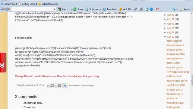 [Tutorial] How To Use Premium Cookie In Firefox(Eg: Filesonic.com) смотреть онлайн
