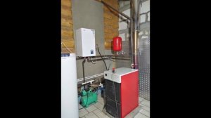 Самотёчное отопление стальными трубами в загородном Доме.