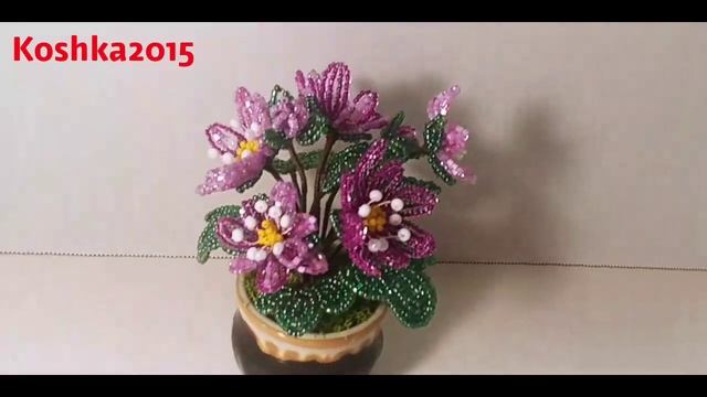 ПЕЧЕНОЧНИЦА/ПЕРЕЛЕСКА из бисера Анонс к МК от Koshka2015 - цветы из бисера, бисероплетение смотреть онлайн