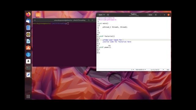 Parallel execution of two tasks on two threads. - Multi-Threading in Linux - Part 6 смотреть онлайн