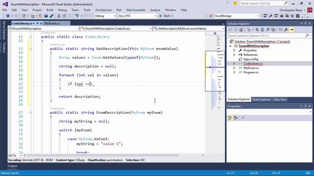 Decorating an enum with the Description attribute for later use смотреть онлайн