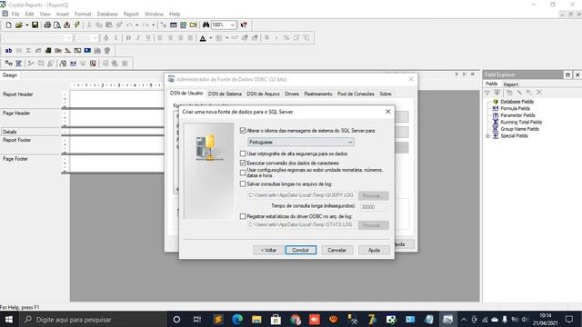 Como criar conexão ODBC sqlServer com o Crystal Report 10 смотреть онлайн
