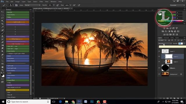 How to Make Water Drop Ball in Photoshop cs 6 Tutorial 2018 by Lucky Studio смотреть онлайн