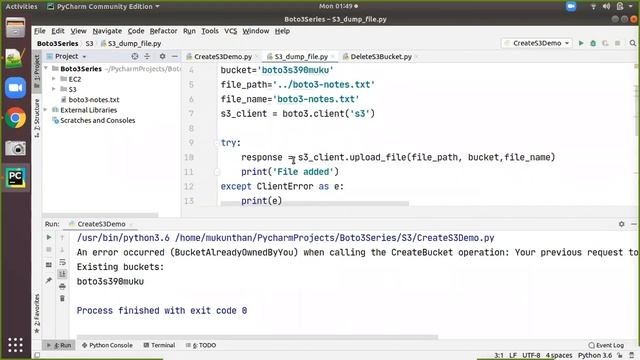 Amazon Boto3 - Create S3 using Boto3 смотреть онлайн