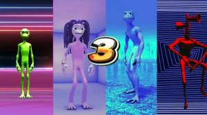 COLOR DANCE CHALLENGE green alien dance  vs me kemaste vs patila vs siren head 🤣 #dametucosita