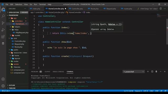 5.Les views avec twig - création d'un mini framework MVC PHP POO смотреть онлайн
