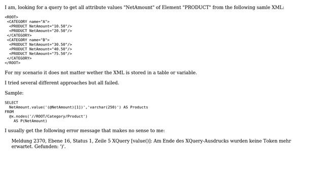 XQquery for specific attribute of all specific elements in XML смотреть онлайн