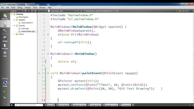 Qt5 C++ Drawing Text And Line (QPainter, QPen, QTextDocument) In Qt #24 смотреть онлайн