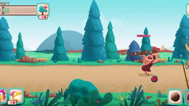 Маке играет в новую игру Dino bash смотреть онлайн