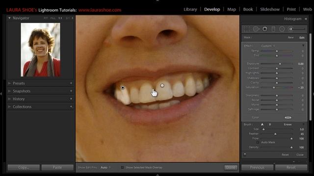 Learn to Brighten, Whiten and Fix Teeth in Lightroom смотреть онлайн