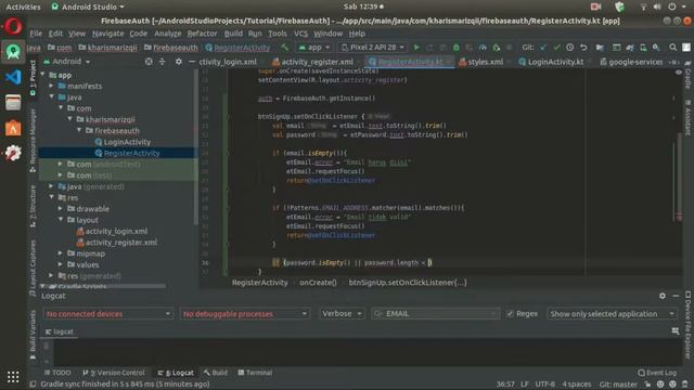 Tutorial Firebase Authentication - 3. Register User (SIGN UP) - Android Studio Kotlin смотреть онлайн