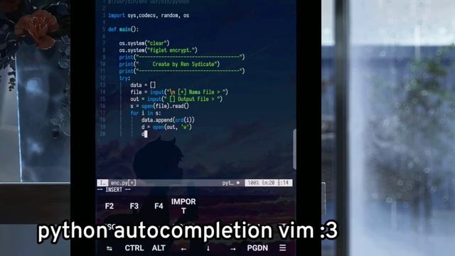 Ngoding Diandroid pake vim + Cara Membuat Tool Encrypt Python #termux смотреть онлайн