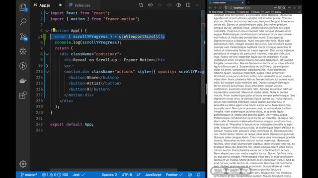 ⚛️ Live-coding Scroll up Reveal animation in React смотреть онлайн