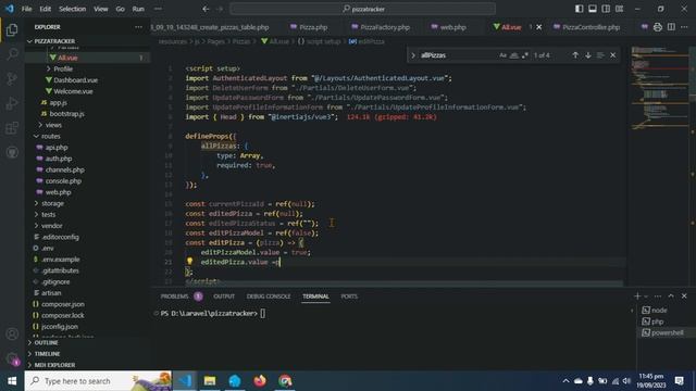 Pizza tracker with Laravel, VueJs and Inertia смотреть онлайн