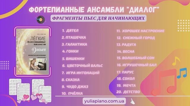 ПРОСТЫЕ и КРАСИВЫЕ АНСАМБЛИ ФОРТЕПИАНО для начинающих Simple Beautiful Piano Duets for beginners смотреть онлайн