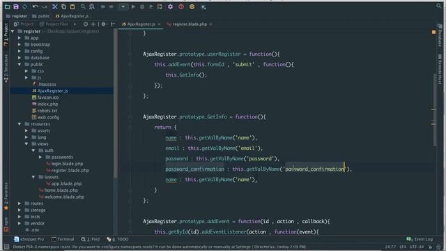 oop javascript laravel 5.4 ajax register - make object form data смотреть онлайн