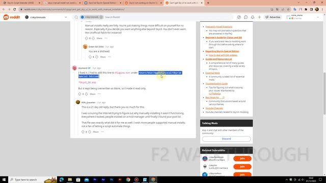 SkyUI & Hide SkyUI Skyrim Anniversary Edition FIX (Manually Methode) Update
