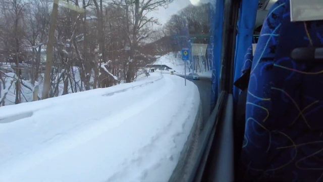 Japan Bus Ride🚌🇯🇵⛄️Snow Ride In Sapporo- Hokkaido Snowfall.